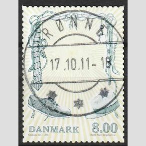 FRIM�RKER DANMARK | 2011 - AFA 1672 - Mode - 8,00 Kr. flerfarvet - Lux Stemplet R�nne