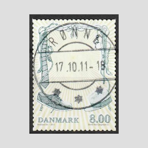 FRIM�RKER DANMARK | 2011 - AFA 1672 - Mode - 8,00 Kr. flerfarvet - Lux Stemplet R�nne
