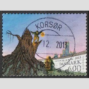 FRIM�RKER DANMARK | 2013 - AFA 1751 - H.C. Andersen - 6,00 Kr. flerfarvet - Lux Stemplet Kors�r