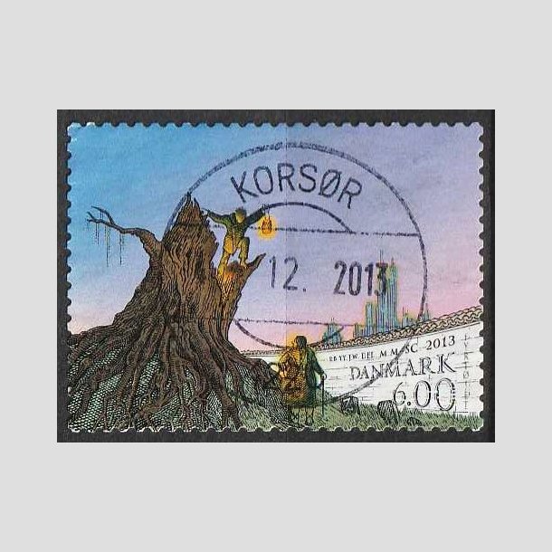 FRIM�RKER DANMARK | 2013 - AFA 1751 - H.C. Andersen - 6,00 Kr. flerfarvet - Lux Stemplet Kors�r