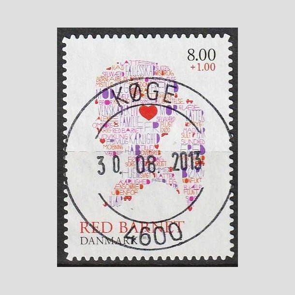 FRIMRKER DANMARK | 2013 - AFA 1747a - Red Barnet - 8,00 + 1,00 Kr. flerfarvet - Pragt Stemplet Kge