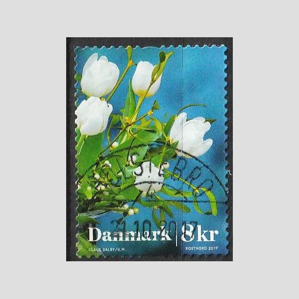 FRIM�RKER DANMARK | 2017 - AFA 1916 - Vinterblomster - 8,00 Kr. flerfarvet - Pragt Stemplet