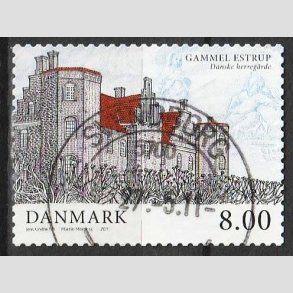 FRIM�RKER DANMARK | 2011 - AFA 1657E - Danske herreg�rde I. - 8,00 Kr. Gl. Estrup - Lux Stemplet 