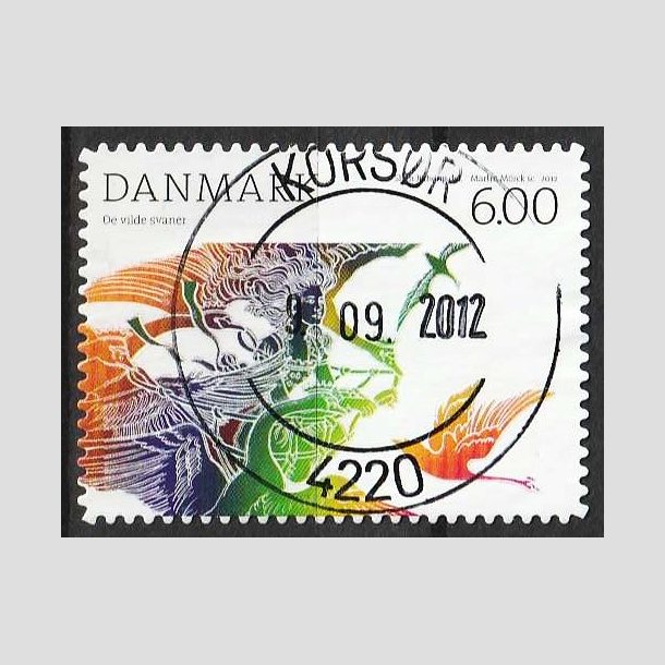 FRIM�RKER DANMARK | 2012 - AFA 1712a - H.C. Andersens eventyr - 6,00 Kr. flerfarvet - Pragt Stemplet