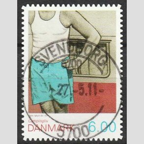 FRIMRKER DANMARK | 2011 - AFA 1652Ea - Campingliv - 6,00 Kr. - Lux Stemplet Svendborg