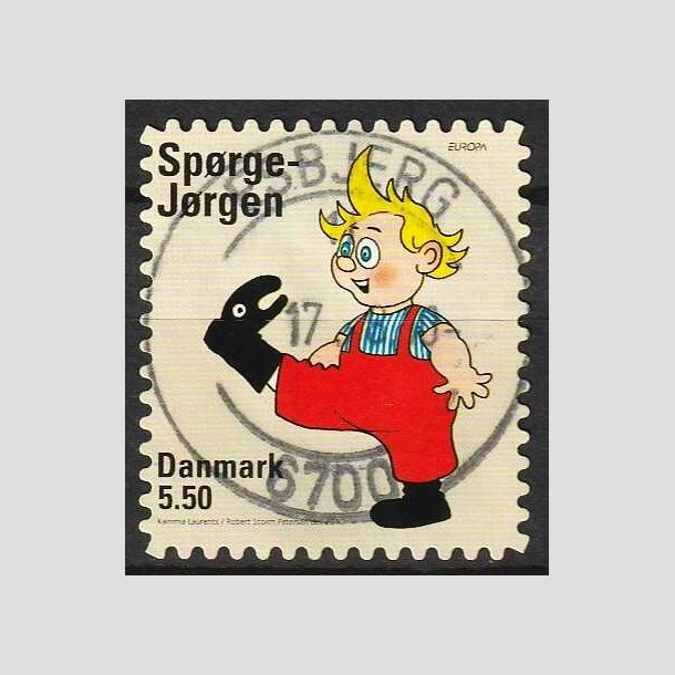 FRIM�RKER DANMARK | 2010 - AFA 1628Eb - B�rneb�ger - 5,50 Kr. Sp�rge-J�rgen - Pragt Stemplet