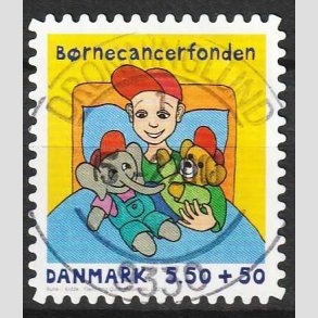 FRIMRKER DANMARK | 2010 - AFA 1605Ea - Brnecanserfonden - 5,50 + 0,50 Kr. - Pragt Stemplet 