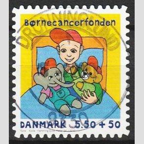 FRIMRKER DANMARK | 2010 - AFA 1605Ea - Brnecanserfonden - 5,50 + 0,50 Kr. - Pragt Stemplet 