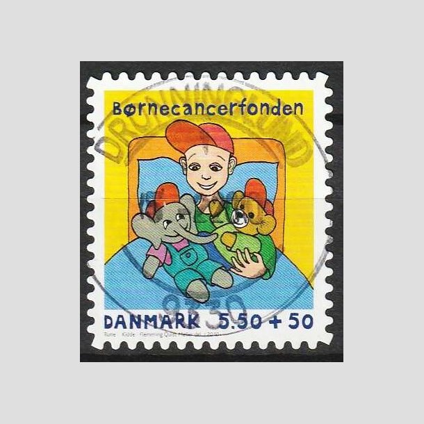FRIMRKER DANMARK | 2010 - AFA 1605Ea - Brnecanserfonden - 5,50 + 0,50 Kr. - Pragt Stemplet 