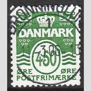 FRIM�RKER DANMARK | 2005 - AFA 1448 - B�lgelinie - 450 �re gr�n - Pragt Stemplet