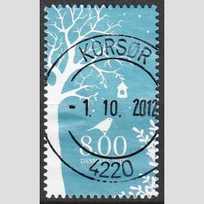 FRIM�RKER DANMARK | 2012 - AFA 1722a - Vinter - 8,00 Kr. flerfarvet - Pragt Stemplet