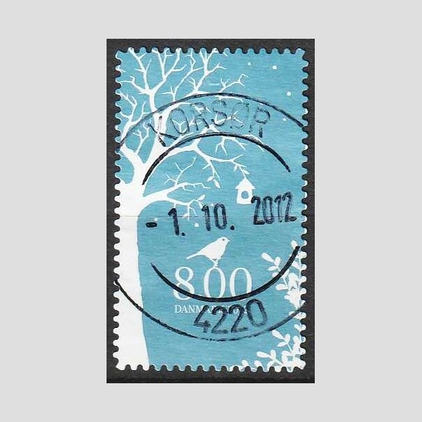 FRIM�RKER DANMARK | 2012 - AFA 1722a - Vinter - 8,00 Kr. flerfarvet - Pragt Stemplet