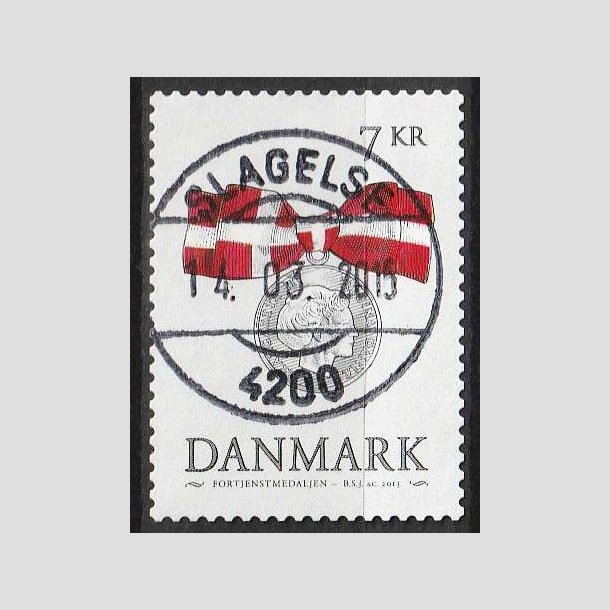 FRIM�RKER DANMARK | 2015 - AFA 1814 - Danske ordener - 7,00 Kr. flerfarvet - Pragt Stemplet 