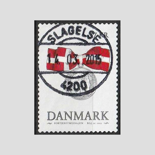 FRIM�RKER DANMARK | 2015 - AFA 1814 - Danske ordener - 7,00 Kr. flerfarvet - Pragt Stemplet 