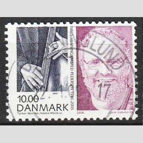 FRIM�RKER DANMARK | 2008 - AFA 1553 - Store danskere 2. - 10,00 Kr. - Pragt Stemplet