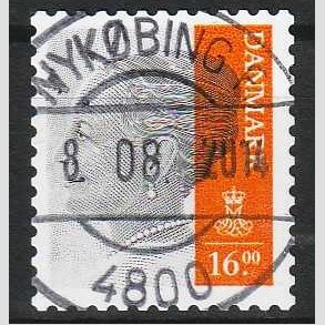 FRIMRKER DANMARK | 2013 - AFA 1737 - Dronning Margrethe - 16 Kr. - Pragt Stemplet Nykbing F