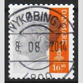 FRIMRKER DANMARK | 2013 - AFA 1737 - Dronning Margrethe - 16 Kr. - Pragt Stemplet Nykbing F