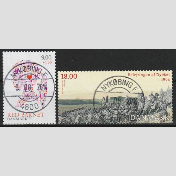 FRIMRKER DANMARK | 2013 - AFA 1768+1771 - Red barnet + Dybbl - Pragt Stemplet Nykbing F
