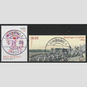 FRIMRKER DANMARK | 2013 - AFA 1768+1771 - Red barnet + Dybbl - Pragt Stemplet Nykbing F