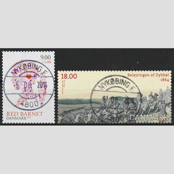 FRIMRKER DANMARK | 2013 - AFA 1768+1771 - Red barnet + Dybbl - Pragt Stemplet Nykbing F