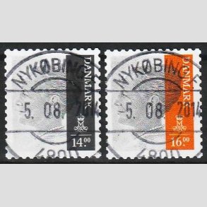 FRIMRKER DANMARK | 2012/13 - AFA 1688+1737 - Dronning Margrethe II - 14 + 16 kr.  - Pragt Stemplet