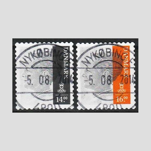 FRIMRKER DANMARK | 2012/13 - AFA 1688+1737 - Dronning Margrethe II - 14 + 16 kr.  - Pragt Stemplet