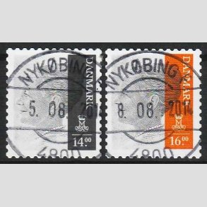 FRIMRKER DANMARK | 2012/13 - AFA 1688+1737 - Dronning Margrethe II - 14 + 16 kr.  - Pragt Stemplet