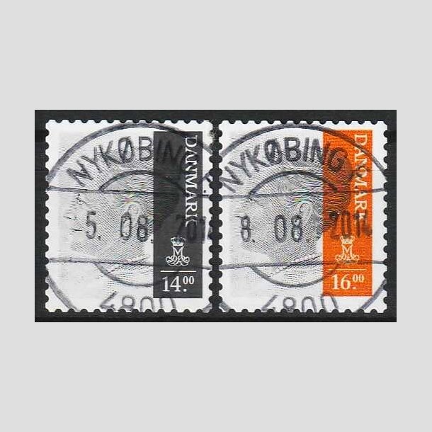 FRIMRKER DANMARK | 2012/13 - AFA 1688+1737 - Dronning Margrethe II - 14 + 16 kr.  - Pragt Stemplet