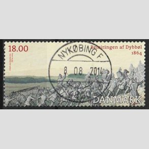 FRIM�RKER DANMARK | 2014 - AFA 1771 - Dybb�l 1864 - 18,00 Kr. - Pragt Stemplet Nyk�bing F
