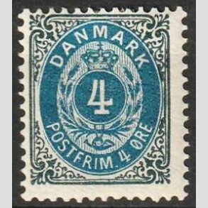 FRIM�RKER DANMARK | 1902 - AFA 23C - 4 �re gr�/bl� - Postfrisk