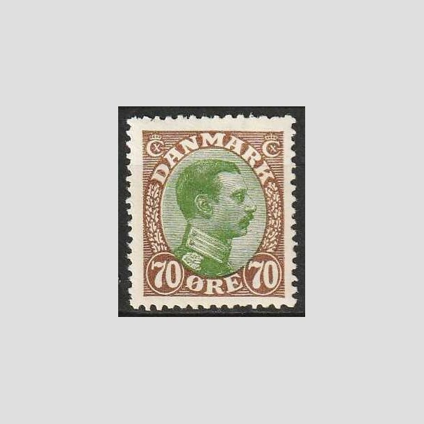 FRIMRKER DANMARK | 1918-20 - AFA 108 - Chr. X 70 re brun/grn - Postfrisk