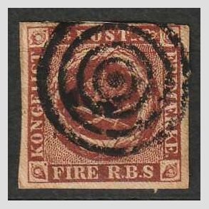 FRIMRKER DANMARK | 1851 - AFA 1 - 4 R.B.S - Ferslew - Stemplet 