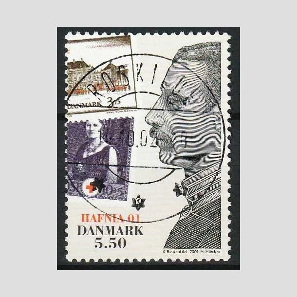 FRIM�RKER DANMARK | 2001 - AFA 1296 - HAFNIA 01 UDSTILLING - 5,50 Kr. - Lux Stemplet Roskilde