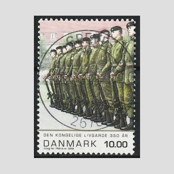 FRIM�RKER DANMARK | 2008 - AFA 1534 - Livgarden 350 �r. - 10,00 Kr. flerfarvet - Lux Stemplet Greve