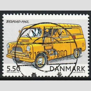 FRIM�RKER DANMARK | 2002 - AFA 1322 - Postk�ret�jer - 5,50 Kr. flerfarvet - Lux Stemplet Vanl�se