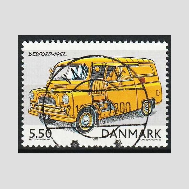 FRIM�RKER DANMARK | 2002 - AFA 1322 - Postk�ret�jer - 5,50 Kr. flerfarvet - Lux Stemplet Vanl�se