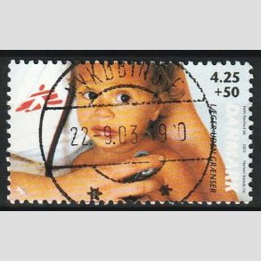 FRIMRKER DANMARK | 2003 - AFA 1349 - Lger uden grnser - 4,25 Kr. + 50 re - Pragt Stemplet 