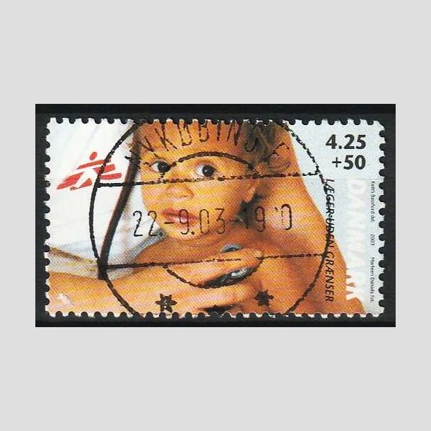 FRIM�RKER DANMARK | 2003 - AFA 1349 - L�ger uden gr�nser - 4,25 Kr. + 50 �re - Pragt Stemplet 
