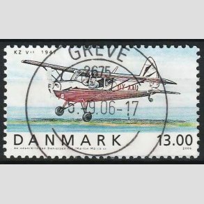 FRIM�RKER DANMARK | 2006 - AFA 1481 - Ellehammer - 13,00 Kr. flerfarvet - Pragt Stemplet Greve