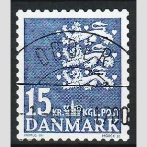 FRIMRKER DANMARK | 2004 - AFA 1377 - Lille Rigsvben - 15,00 Kr. lysbl - Lux Stemplet Odder 
