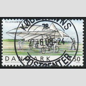 FRIM�RKER DANMARK | 2006 - AFA 1478 - Ellehammer - 4,50 Kr. flerfarvet - Pragt Stemplet 