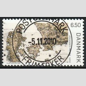 FRIMRKER DANMARK | 2009 - AFA 1586 - Gamle Danmarkskort - 6,50 Kr. - Lux Stemplet 