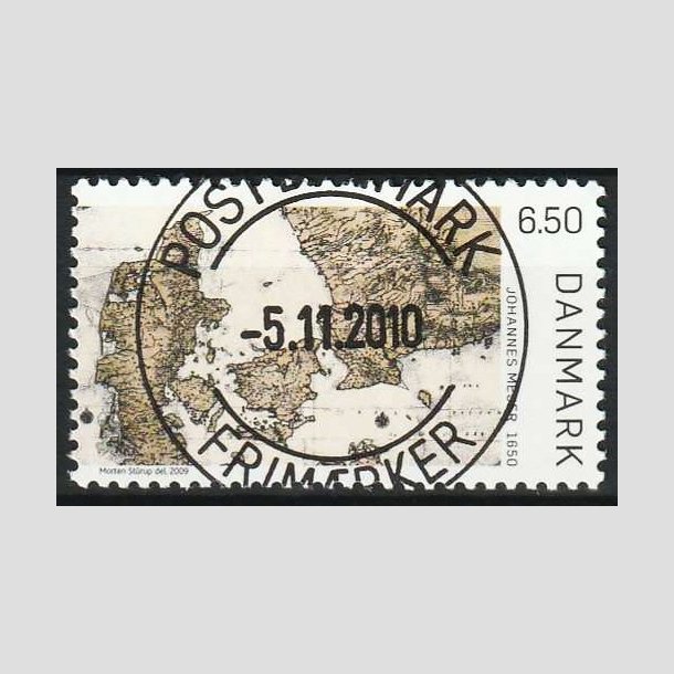 FRIMRKER DANMARK | 2009 - AFA 1586 - Gamle Danmarkskort - 6,50 Kr. - Lux Stemplet 