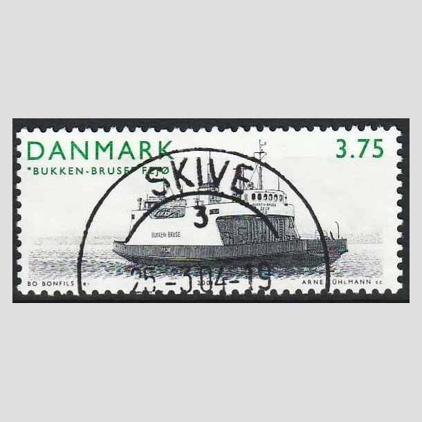 FRIM�RKER DANMARK | 2001 - AFA 1299 - �-f�rger - 3,75 Kr. Bukken-Bruse Fej� - Pragt Stemplet 