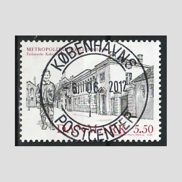 FRIM�RKER DANMARK | 2009 - AFA 1592 - Metropolitanskolen 100 �r. - 5,50 Kr. - Lux Stemplet 