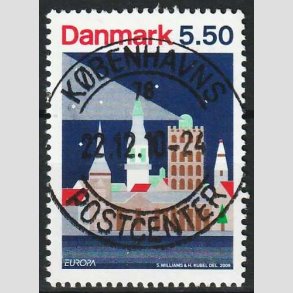 FRIM�RKER DANMARK | 2009 - AFA 1576 - Astronomi - 5,50 Kr. flerfarvet - Lux Stemplet 