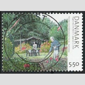 FRIM�RKER DANMARK | 2008 - AFA 1548 - Kolonihaver - 5,50 Kr. flerfarvet - Pragt Stemplet Tilst