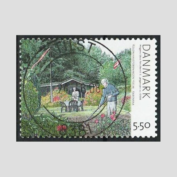 FRIM�RKER DANMARK | 2008 - AFA 1548 - Kolonihaver - 5,50 Kr. flerfarvet - Pragt Stemplet Tilst