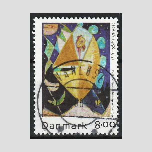 FRIM�RKER DANMARK | 2006 - AFA 1487 - COBRA-malere - 8,00 Kr. flerfarvet - Pragt Stemplet Vanl�se