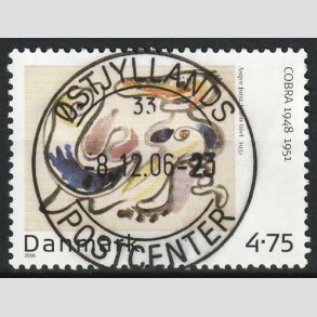 FRIM�RKER DANMARK | 2006 - AFA 1484 - Cobra-malere 9. - 4,75 Kr. Asger Jorn - Pragt Stemplet